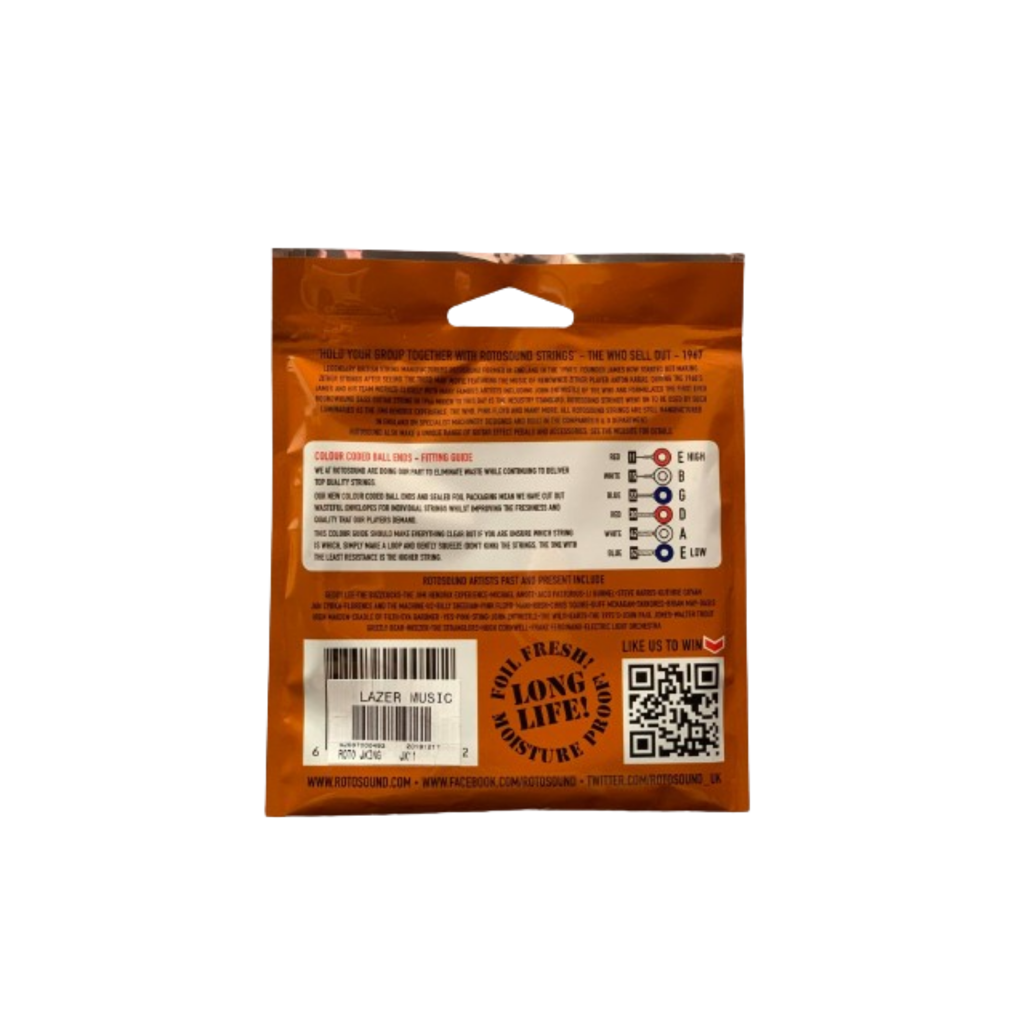 Rotosound Jumbo King Acoustic Light Guitar Strings
